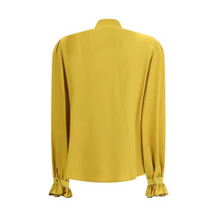 Valentino Silk Ruffle Pleated Blouse - IT42 | L - Blouses