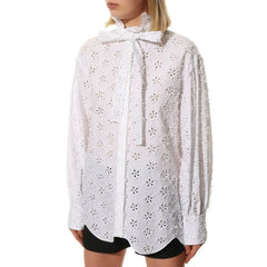 Valentino White Cotton Blouse - 40