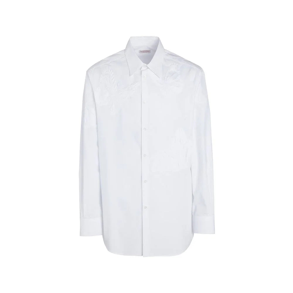 Valentino White Cotton Dress Shirt - 40