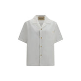 Valentino White Cotton Shortsleeve Shirt