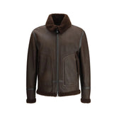 Valstar Coburn aviator Jacket in waxed suede shearling - Bomber Jackets