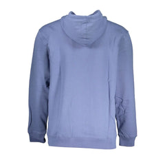 Vans Blue Cotton Men Sweater with Hood and Central Pocket - Hoodies