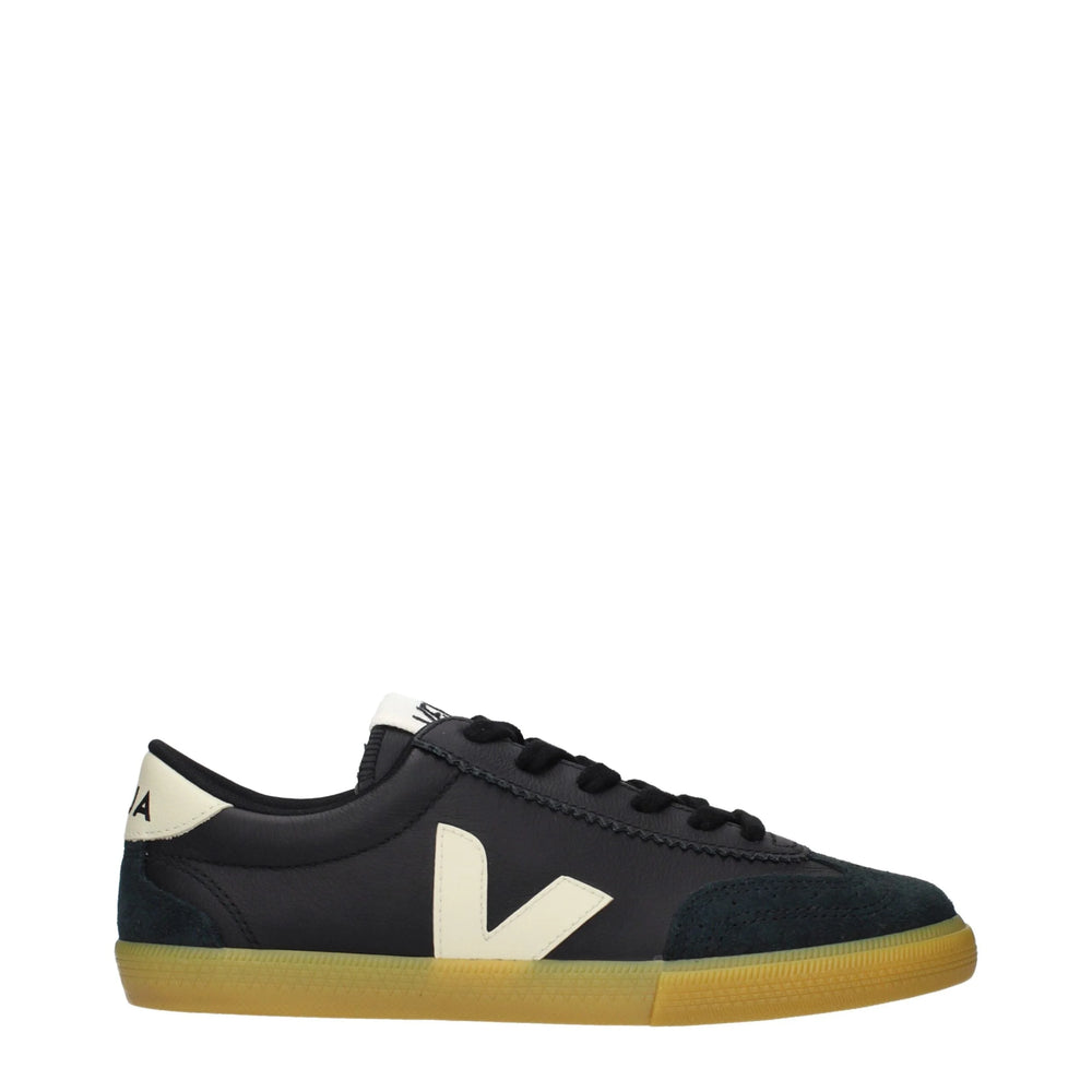 Veja Black Leather Low Top Sneakers - EU37/US7