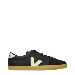 Veja Black Leather Low Top Sneakers - EU44/US11