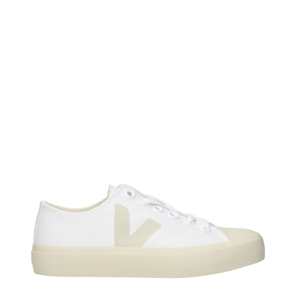 Veja White Fabric Low Tops