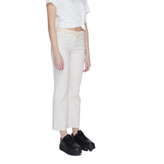 Vero Moda Beige Cotton Bootcut Jean - XL/32