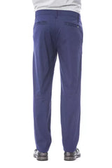 Verri Blue Cotton Men’s Chino Pant - Chinos