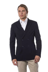 Verri Blue Viscose Men Blazer - Sport Jackets