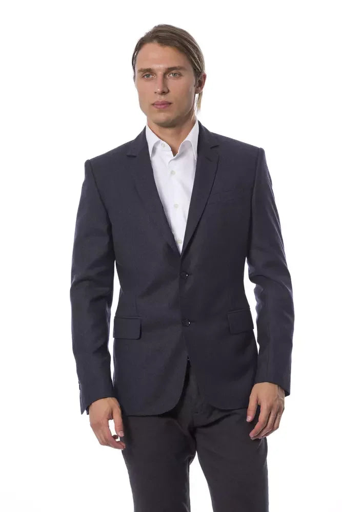 Verri Elegant Blue Wool Single-Breasted Blazer - IT50 | L - Sport Jackets