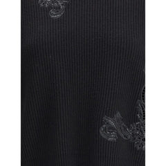 Versace Barocco Leaf Embroidered Sweater