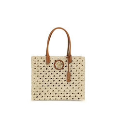Versace Beige Cotton Handbag