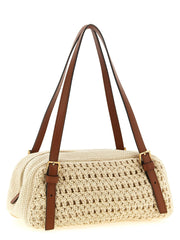 Versace Beige Cotton Shoulder Bag