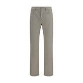 Versace Beige Cotton Tapered Jeans