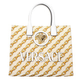 Versace Beige Fabric Handbag