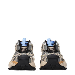 Versace Beige Fabric Sneakers