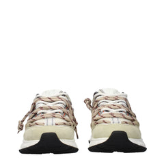 Versace Beige Leather Chunky Sneakers