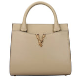 Versace Beige Leather Handbag