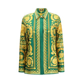Versace Bicolor Silk Pattern Shirt - IT44 | L