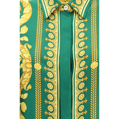 Versace Bicolor Silk Pattern Shirt - IT44 | L