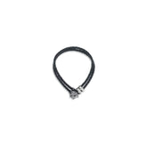 Versace Black Calf Leather Bos Taurus Bracelet - One Size