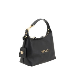Versace Black Calf Leather Bos Taurus Handbag