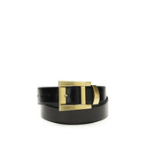 Versace Black Calf Leather Bos Taurus Regular Belt - 100 cm / 40 Inches