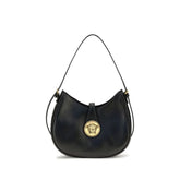 Versace Black Calf Leather Bos Taurus Shoulder Bag