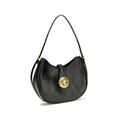 Versace Black Calf Leather Bos Taurus Shoulder Bag