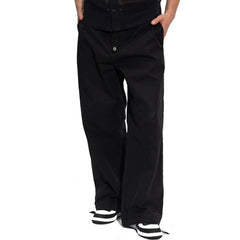 Versace Black Cotton Casual Pants - 48 | M