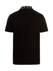 Versace Black Cotton Polo Shirt