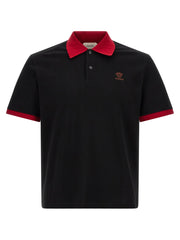 Versace Black Cotton Polo Shirt