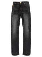 Versace Black Cotton Straight-Leg Jeans - W32
