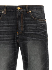 Versace Black Cotton Straight-Leg Jeans - W32