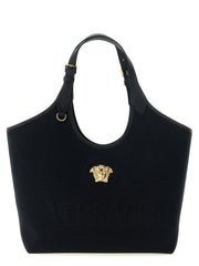 Versace Black Cotton Tote Bag