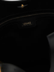 Versace Black Cotton Tote Bag