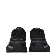 Versace Black Fabric Athletic Sneakers