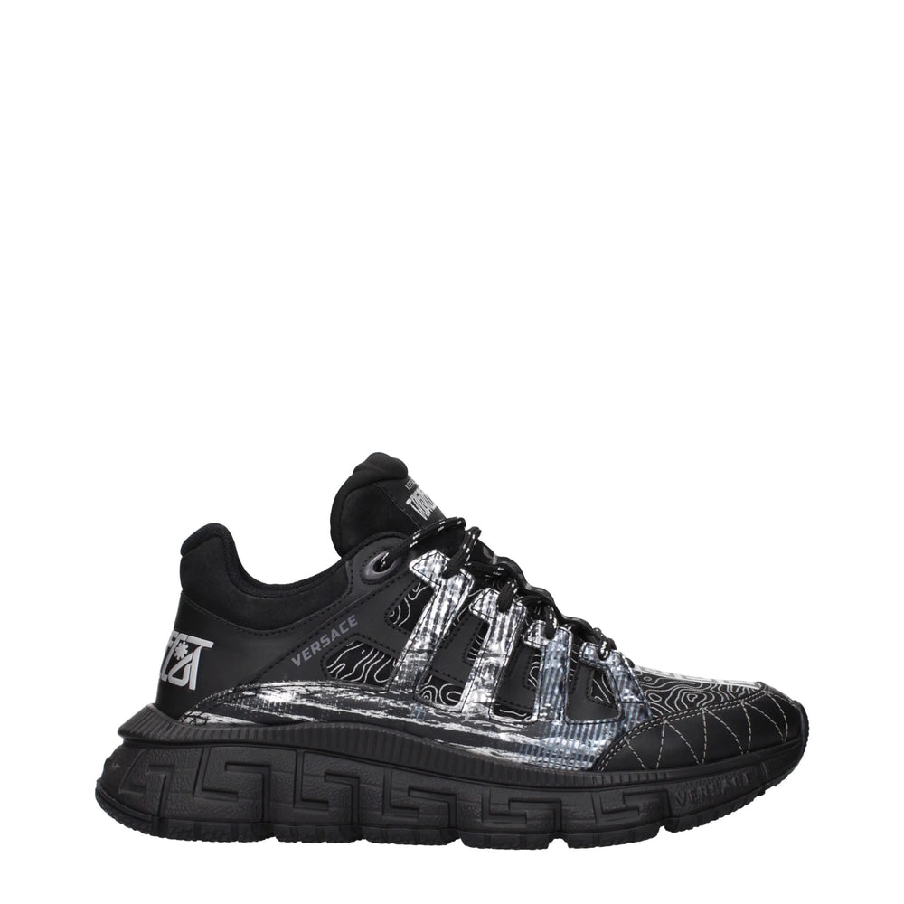 Versace Black Fabric Athletic Sneakers - EU40.5/US7.5