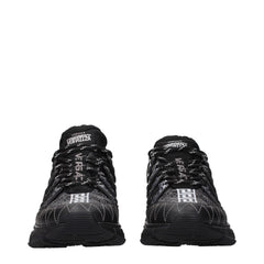 Versace Black Fabric Athletic Sneakers - EU40.5/US7.5
