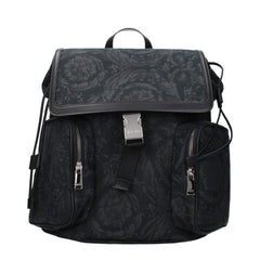 Versace Black Fabric Backpack