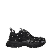 Versace Black Fabric Chunky Sneakers