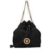 Versace Black Fabric Handbag