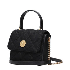Versace Black Fabric Handbags
