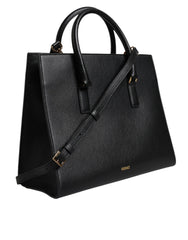 Versace Black Large Leather Top Handle Shoulder Crossbody Bag - Cross Body Bags