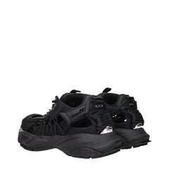 Versace Black Leather Athletic Sneakers