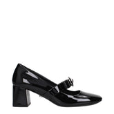Versace Black Leather Mid Heel Pumps - EU36/US6
