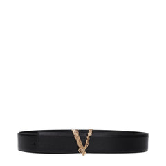 Versace Black Leather Regular Belt