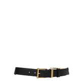 Versace Black Leather Regular Belts