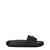 Versace Chinelos de Pele Preto
