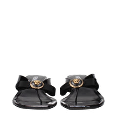 Versace Black Leather Stiletto Heels Sandals - EU36/US6