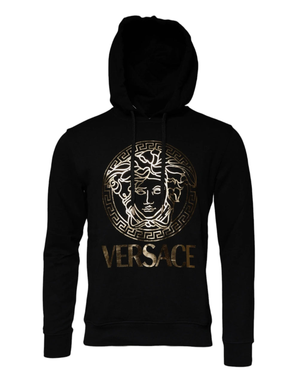 Versace Black Medusa Cotton Hoodie Pullover Sweatshirt Sweater - IT46 | S - Hoodies